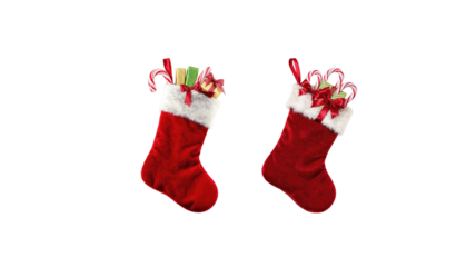 Christmas stocking on transparent background png