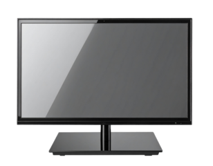 Front View LCD Computer Screen with Minimalist Design, isolated on transparent background PNG