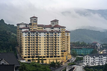 View from a balcony with the Crown Imperial Court in Brinchang, Camaron Highlands  