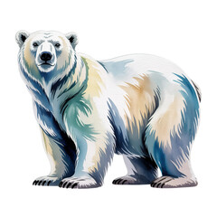 Majestic polar bear illustration, perfect for wildlife projects and design needs