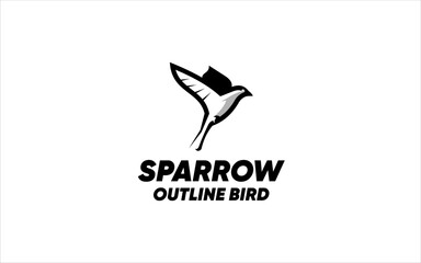 Flying Bird Outline Design Wildlife Feather Graphic Design Silhoutte Black Colored Background Inspiration