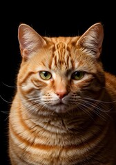 Obraz premium Orange Cat Portrait with Green Eyes