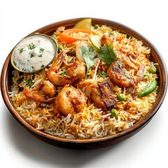 Biriyani dish indian food.
