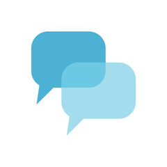 bubble chat logo icon illustration flat