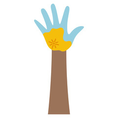 Colorful Painted Children Hands Vector – Creative Kids Art and Craft Illustration Pack