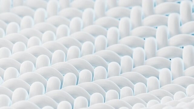 Cleaning the wave cloth with microscopic details, 3d rendering.