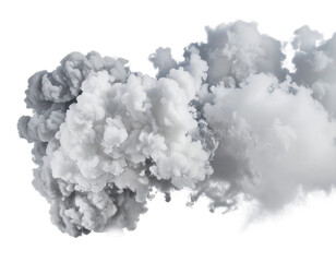 Naklejka premium smoke cloud explosion isolated on transparent background
