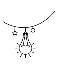 decoration light icon, vector best line icon.