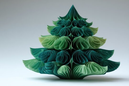Abstract origami Christmas tree