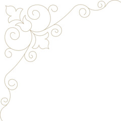 Monoline Indian Motif Decorative Corner	