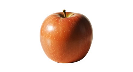 Close-up of red apple isolated on white background.