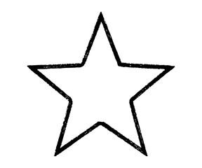 Hand drawn star outline sketch illustration