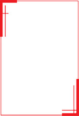 Red Decorative Page Border Frame