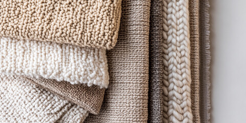 Exploring cozy textures in warm neutral tones Generative AI