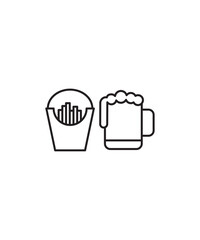 fast food icon, vector best line icon.