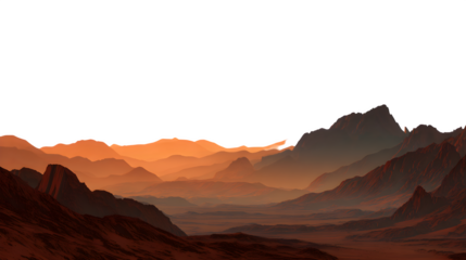 Desert Canyon Landscape, isolated on transparent background