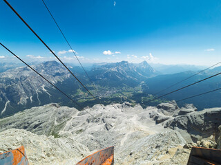 Fototapeta premium Hiking at Tofana di mezzo - Cortina d'Ampezzo - Italy