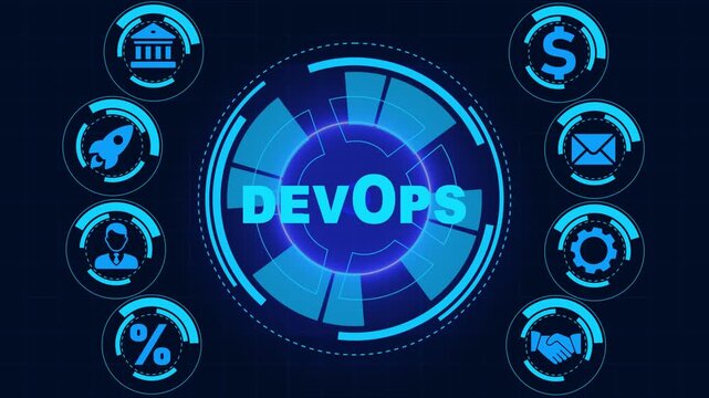 DevOps Methodology Development Operations agil programming technology concept.