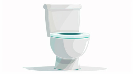 creative sanitation logo design, toilet symbol with blue water drop, world toilet day illustration, flat vector, clean and modern minimal style