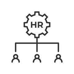 HR management linear vector icon