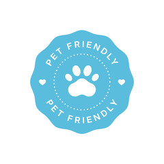 Animal friendly approval seal round vector badge