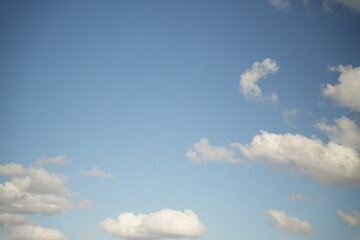 Wispy clouds against a blue sky