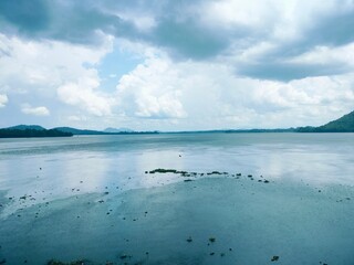 clouds over the lake