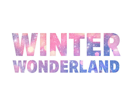 Winter wonderland text effect with sparkles and magical design