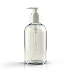 Clear Glass Pump Bottle Mockup: Clean, Modern, and Elegant Design for Branding.