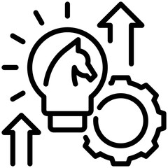 strategy development icon isolated on white background. vector illustration icon for company and business development