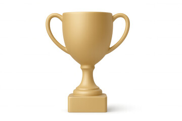 Fototapeta premium Golden trophy gleaming with victory, symbolizing achievement against transparent backdrop