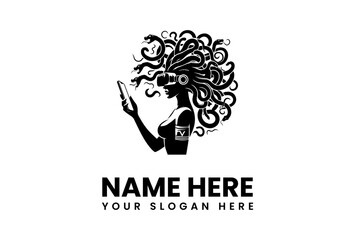 Medusa in VR Using a Smartphone Mythological Digital Art.