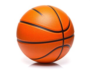 Fototapeta premium Orange basketball on white background