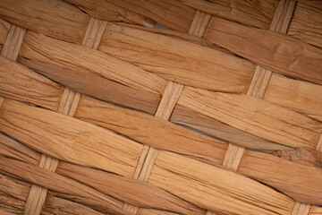 brown color woven textured background. basket made of willow twigs or garden furniture. Weave texture or weave pattern
