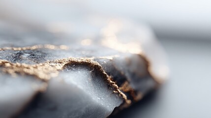 Close-up of a black and gold marbled stone showcasing its intricate textures and patterns