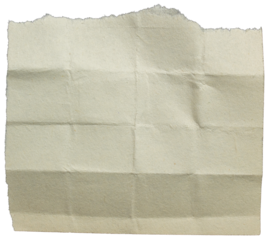 Ripped torn yellow crumpled paper piece on transparent background, paper tear edge stripes cut out design element