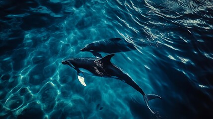 Majestic whale glowing in blue ocean under radiant sunlight picture