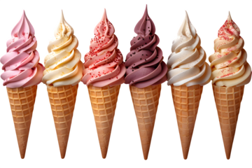 Cream Colors Neatly Arranged Row Crisp Waffle Textures Isolated Transparent Background Set Assorted Template Branding Social Media Poster Banner Marketing Ecommerce Web Print Copy Space SEO Optimized