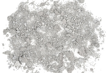 Texture of cracked concrete wall on white background. close-up. Damaged stone wall. Destroyed cement. crumbling stone