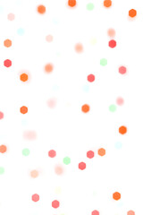 Colorful shiny glowing bokeh light overlay effect on transparent background design element