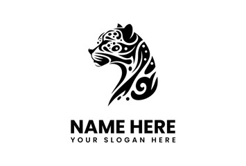 Tribal Style Panther Head Logo Design.