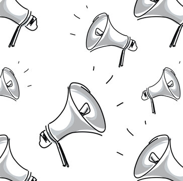 horn speaker megaphone sketch  pattern