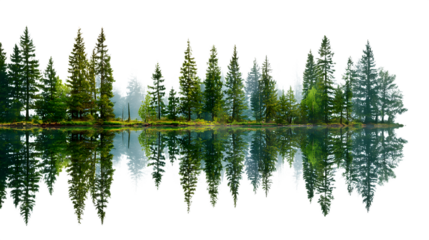 Forest Reflection Waveform, isolated on transparent background