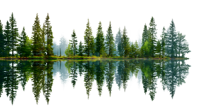 Forest Reflection Waveform, isolated on transparent background