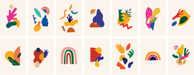 Abstract colorful vector art Posters. Abstract compositions, designs for posters	