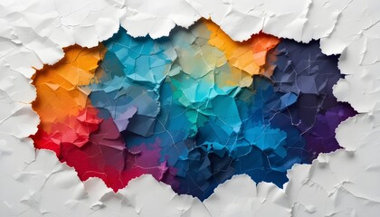 Trendy abstract colorful design with digital texture and wrinkled paper effect