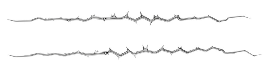 This digital art features a stylized thorn branch that combines a sense of natural flow with a dangerous edge. Ideal for modern concepts