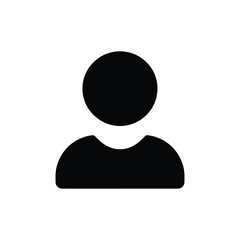 User Icon Simple Minimalist Person Silhouette Vector Illustration