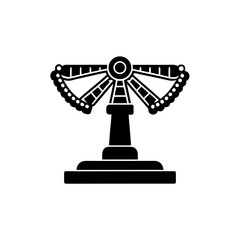 creative details Outline silhouette amusement park ride icon vector illustration	