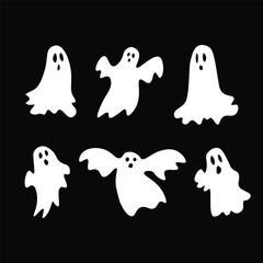Drawn vector ghosts set